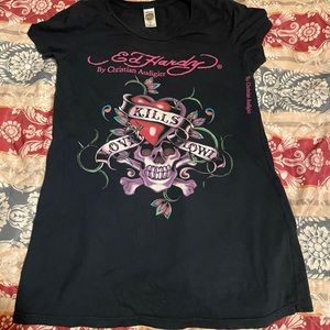 Ed Hardy love kills slowly shirt